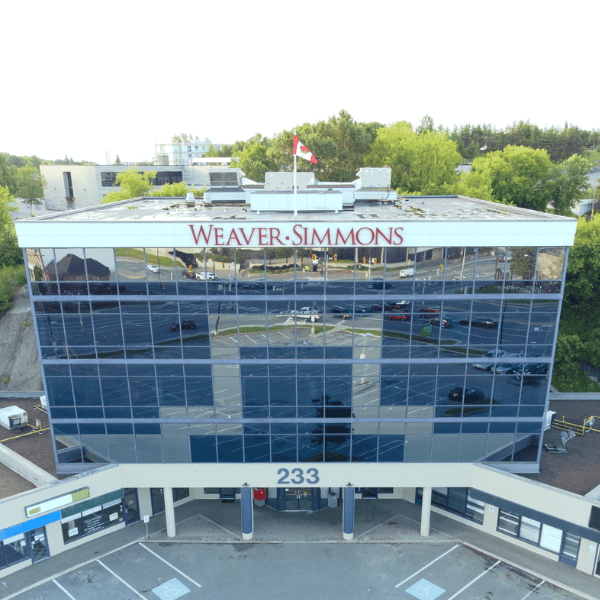 The Weaver Simmons LLP office building at 233 in Sudbury, Ontario